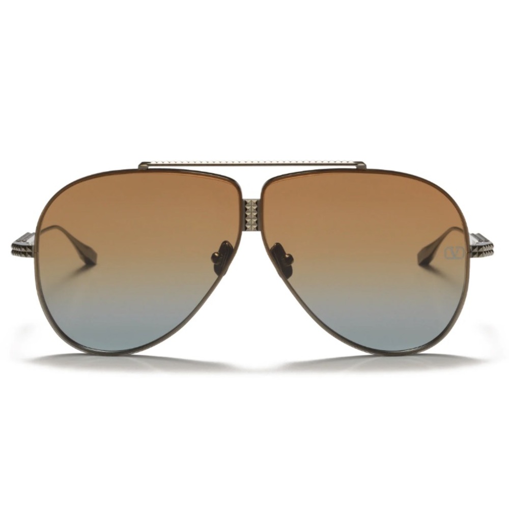 Valentino Brown and Blue Gradient Sunglasses